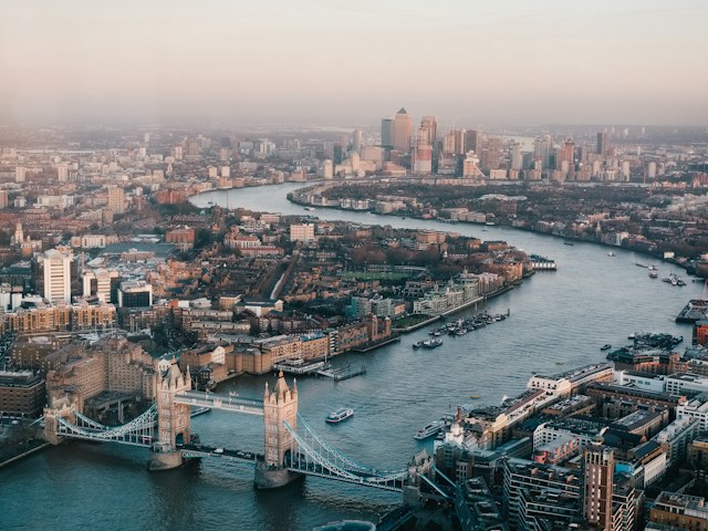 Tower Bridge and the River Thames in London